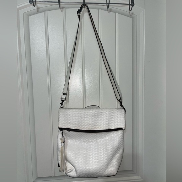Patricia Nash Twisted Woven Collection Luzille Backpack Shoulder White - Picture 11 of 16